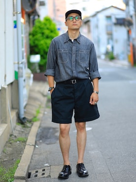 「rrl」｜Leeさん（メンズ・174cm）の夏コーディネート