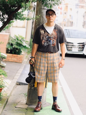 「バーバリー」｜Leeさん（メンズ・174cm）の夏コーディネート