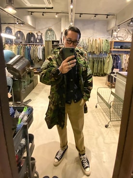 「スタッフセンバツ」｜「アイテム（ミリタリージャケット）」を使った、Leeさん（メンズ・174cm）の秋コーディネート