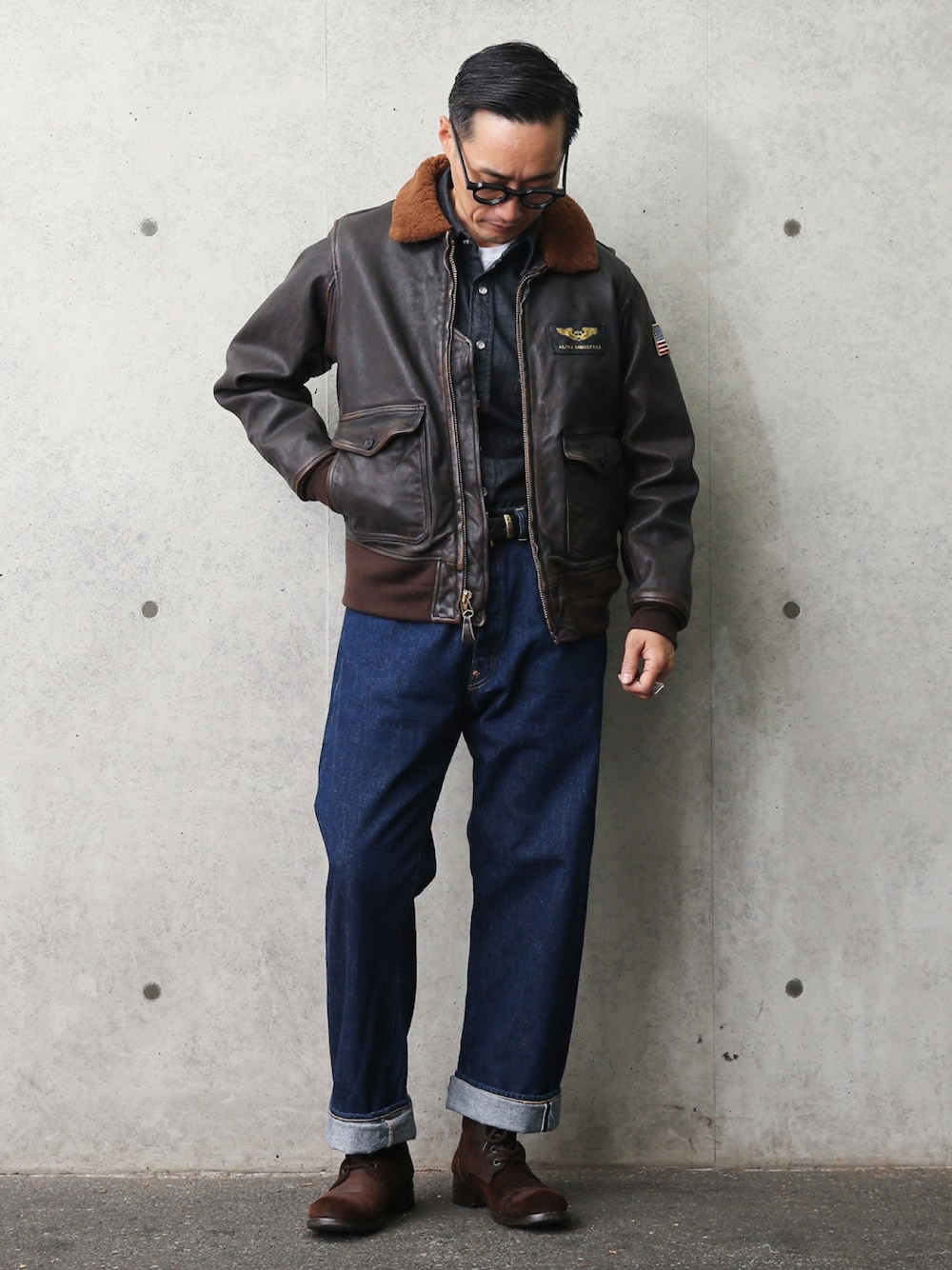 RRL（ダブル アール エル）の「インディゴ バッファロー ウエスタン