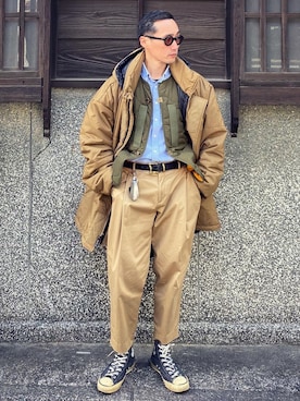 「チョコ色に染まれ」｜Leeさん（メンズ・174cm）の冬コーディネート