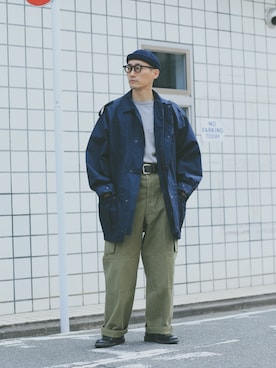 「WAIPER.inc（ワイパーインク）のアイテム（ジャケット/アウター）」を使った、Leeさん（メンズ・174cm）の春コーディネート