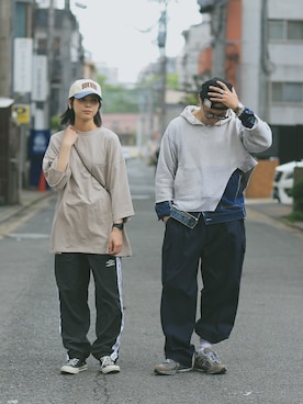 「Goodwear（グッドウェア）のGood wear グッドウェア SUPER BIGシルエット　ポケットTシャツ 2W7-2501（Tシャツ/カットソー）」を使った、Leeさん（メンズ・174cm）の春コーディネート