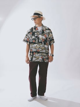 「アロハシャツ」｜Leeさん（メンズ・174cm）の春コーディネート