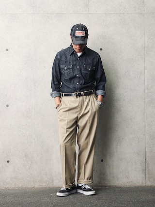 Double RL『INDIGO BUFFALO WESTERN SHIRT』(DARK WASH
