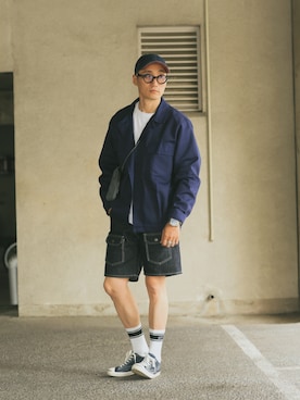 「SILAS（サイラス）のアイテム」を使った、Leeさん（メンズ・174cm）の夏コーディネート