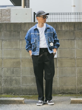 「ワークパンツ」｜Leeさん（メンズ・174cm）の夏コーディネート