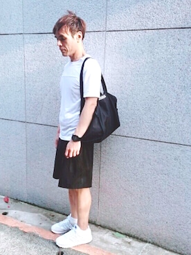 「plain-me（プレインミー）のアイテム（カーゴパンツ）」を使った、Martiniさん（メンズ・172cm）の夏コーディネート