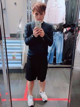 「H&M（エイチ・アンド・エム）のアイテム（ニット/セーター、その他）」を使った、Martiniさん（メンズ・172cm）の秋コーディネート