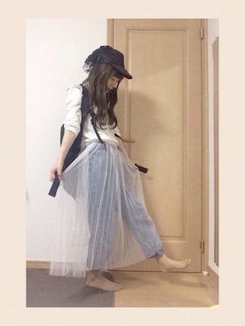 「keisuke kanda（ケイスケカンダ）のアイテム（帽子）」を使った、みほさん（レディース・154cm）の春コーディネート