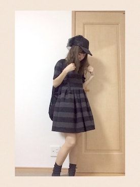 「keisuke kanda（ケイスケカンダ）のアイテム（帽子）」を使った、みほさん（レディース・154cm）の夏コーディネート