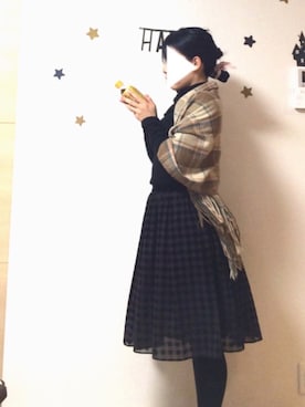 「Supreme.La.La.（シュープリームララ）のアイテム（ニット/セーター）」を使った、ふーちゃんママさん（レディース・157cm）の冬コーディネート