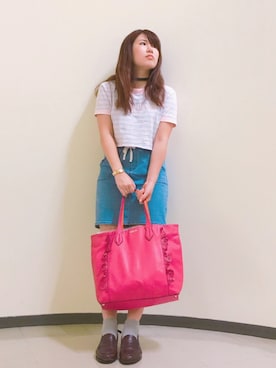 「3rd by VANQUISH（サードバイヴァンキッシュ）のアイテム（スカート）」を使った、sakikoさん（レディース・161cm）の夏コーディネート