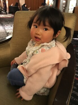「1歳6ヶ月」｜「アイテム（ワンピース/ドレス）」を使った、ふーちゃんさん（キッズ・70cm）の春コーディネート