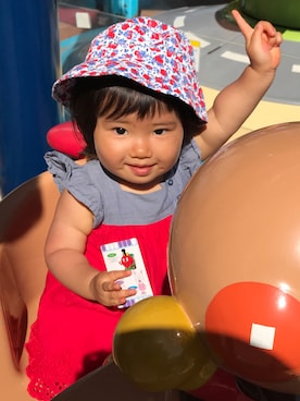 「1歳6ヶ月」｜「アイテム（ワンピース/ドレス）」を使った、ふーちゃんさん（キッズ・70cm）の春コーディネート