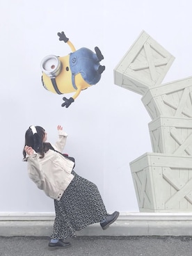 「USJ」｜「アイテム（ブルゾン）」を使った、🐟さん（レディース・150cm）の冬コーディネート