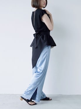 「Happy John（ハッピージョン）のアイテム（パンツ）」を使った、a m iさん（レディース・153cm）の夏コーディネート