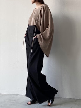 「Happy John（ハッピージョン）のアイテム（パンツ）」を使った、a m iさん（レディース・153cm）の秋コーディネート