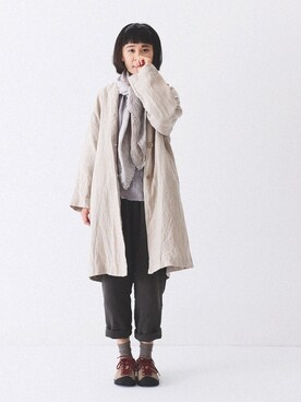 「日系极简」｜「アイテム（財布/小物）」を使った、SAHANさん（レディース・165cm）の秋コーディネート