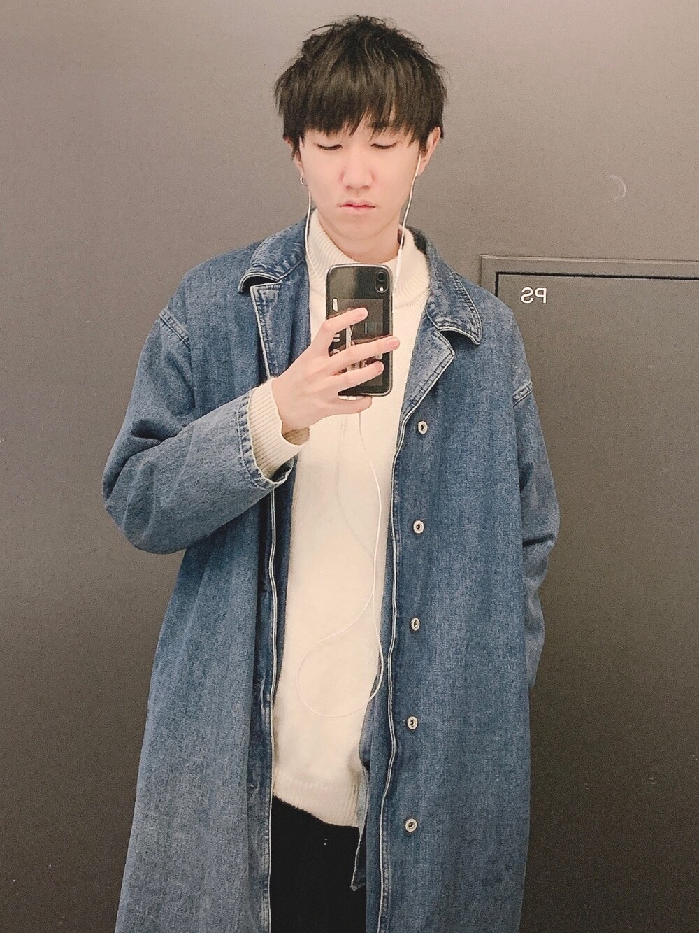 「JUNREDのアイテム（ジャケット/アウター、ブルー系）」を使った、duoさん（メンズ・181cm）の秋コーディネートの1枚目の写真
