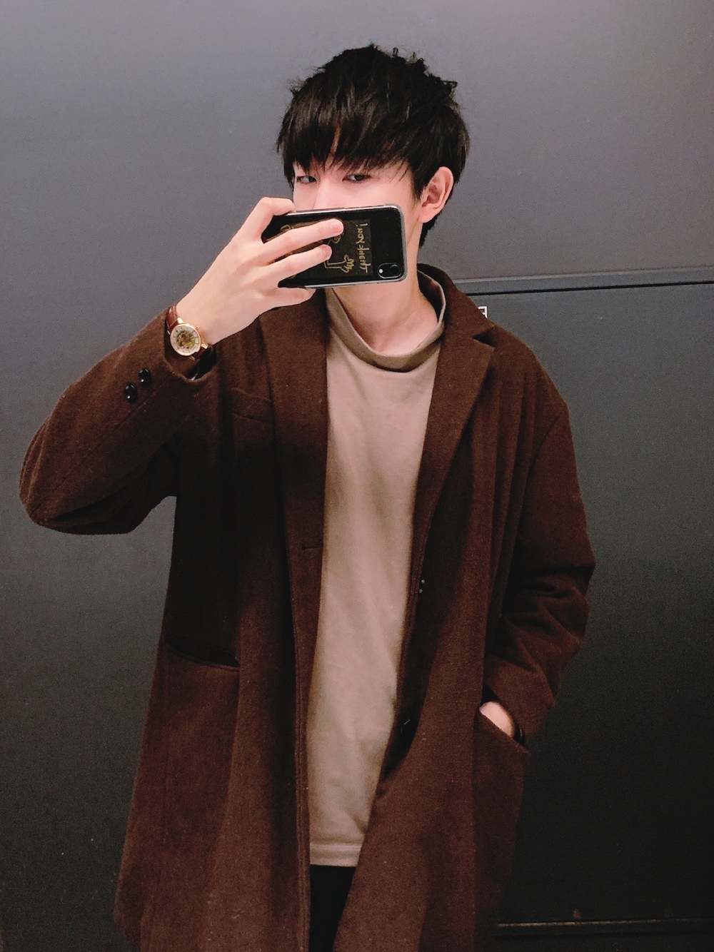 「GUのアイテム（トップス、ベージュ系）」を使った、duoさん（メンズ・181cm）の秋コーディネートの1枚目の写真