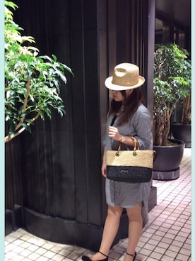 「TOPKAPI（トプカピ）のアイテム（かごバッグ）」を使った、Doronjoさん（レディース・165cm）の春コーディネート