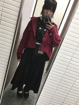 「PAMEO POSE（パメオポーズ）のアイテム（その他アウター）」を使った、CHIHOOOOさん（レディース・164cm）の春コーディネート