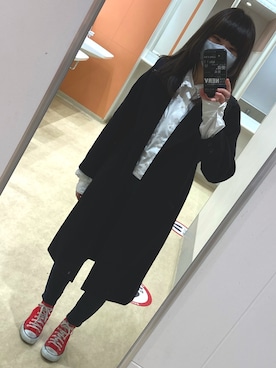 「赤コンバース」｜「アイテム（ジャケット/アウター）」を使った、CHIHOOOOさん（レディース・164cm）の春コーディネート
