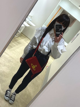 「H&M（エイチ・アンド・エム）のアイテム（その他パンツ）」を使った、CHIHOOOOさん（レディース・164cm）の春コーディネート