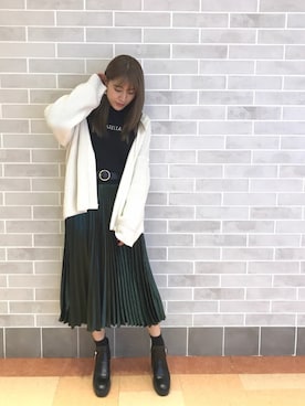 「MULLER（ミューラー）のアイテム」を使った、後藤夕貴さん（レディース・157cm）の冬コーディネート