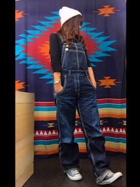 「チャイハネ（チャイハネ）のアイテム（ニットキャップ/ビーニー）」を使った、cuoreさん（レディース・157cm）の秋コーディネート