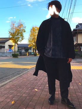 「LAD MUSICIAN（ラッドミュージシャン）のアイテム（その他アウター）」を使った、まえこーさん（メンズ・170cm）の冬コーディネート