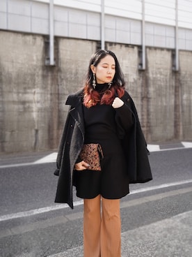 「Sybilla（シビラ）のアイテム（その他アウター）」を使った、Mikiho  Nishiokaさん（レディース・154cm）の冬コーディネート