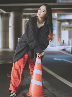 「あみあみサンダル」｜Mikiho  Nishiokaさん（レディース・154cm）の秋コーディネート