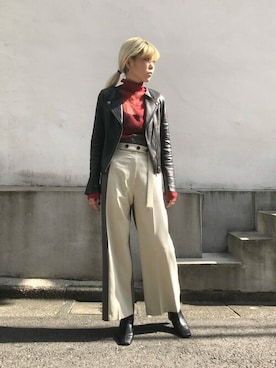 Shoko Horikawaさん（レディース・165cm）の秋コーディネート