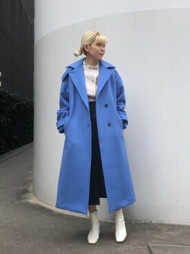 ビッグカラー2wayスタンドコートを使った人気ファッション