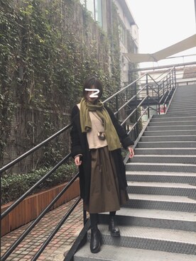「I.Tのアイテム」を使った、niniさん（レディース・160cm）の冬コーディネート
