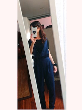「mercuryLUX（マーキュリーリュクス）のアイテム（サロペット/オーバーオール）」を使った、ekoeko1さん（レディース・154cm）の夏コーディネート