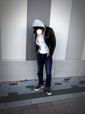 「D.M.G.（ドミンゴ）のアイテム」を使った、blkgc1400さん（メンズ・172cm）の冬コーディネート