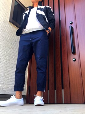 「Reebok（リーボック）のアイテム（ジャージ）」を使った、blkgc1400さん（メンズ・172cm）の春コーディネート