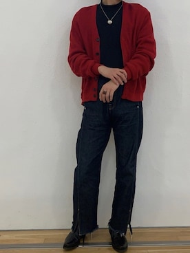 「KAIKO（カイコー）のアイテム（デニムパンツ）」を使った、MSKさん（メンズ・183cm）の春コーディネート
