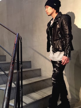「ISAMU KATAYAMA BACKLASH（イサムカタヤマバックラッシュ）のアイテム（ジャケット/アウター）」を使った、mitsuakiさん（メンズ・168cm）の春コーディネート