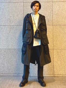 「ADAM ET ROPE'（アダムエロペ）のアイテム（モッズコート）」を使った、つじかわさん（メンズ・173cm）の冬コーディネート