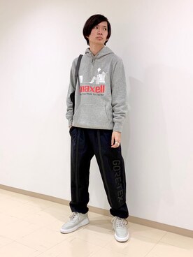 「FILLING PIECES（フィリングピース）のアイテム」を使った、つじかわさん（メンズ・173cm）の冬コーディネート