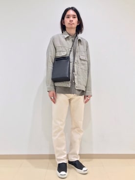 「春めきシューズ」｜「アイテム（ブルゾン）」を使った、つじかわさん（メンズ・173cm）の春コーディネート