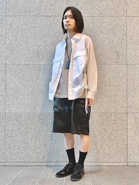 「ALLEGE（アレッジ）のアイテム」を使った、つじかわさん（メンズ・173cm）の春コーディネート