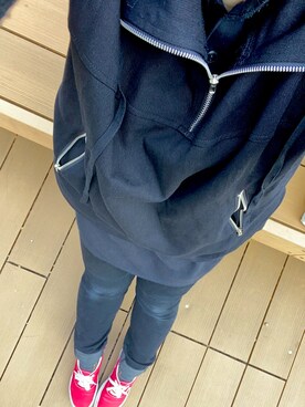「antiqua（アンティカ）のアイテム（その他アウター）」を使った、KiKiKi2451さん（レディース・151cm）の冬コーディネート