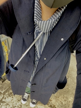 「UNIQLO（ユニクロ）のコットンテーパードアンクルパンツ（丈標準64cm）（その他パンツ）」を使った、KiKiKi2451さん（レディース・151cm）の春コーディネート