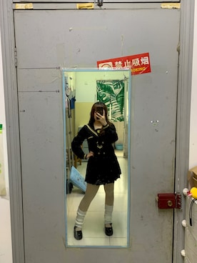 「日系极简」｜「アイテム（その他トップス）」を使った、有一只袜子さん（レディース・161cm）の冬コーディネート