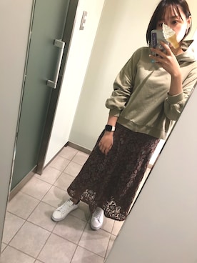 「reca（レカ）のアイテム（パーカー）」を使った、chunさん（レディース・156cm）の秋コーディネート